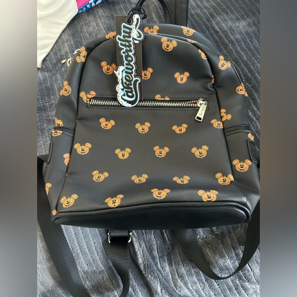 Black and Orange Mini Backpack